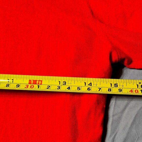 Theory Size Medium Womens Red Long Sleeve Wool Shirt - Picture 5 of 7
